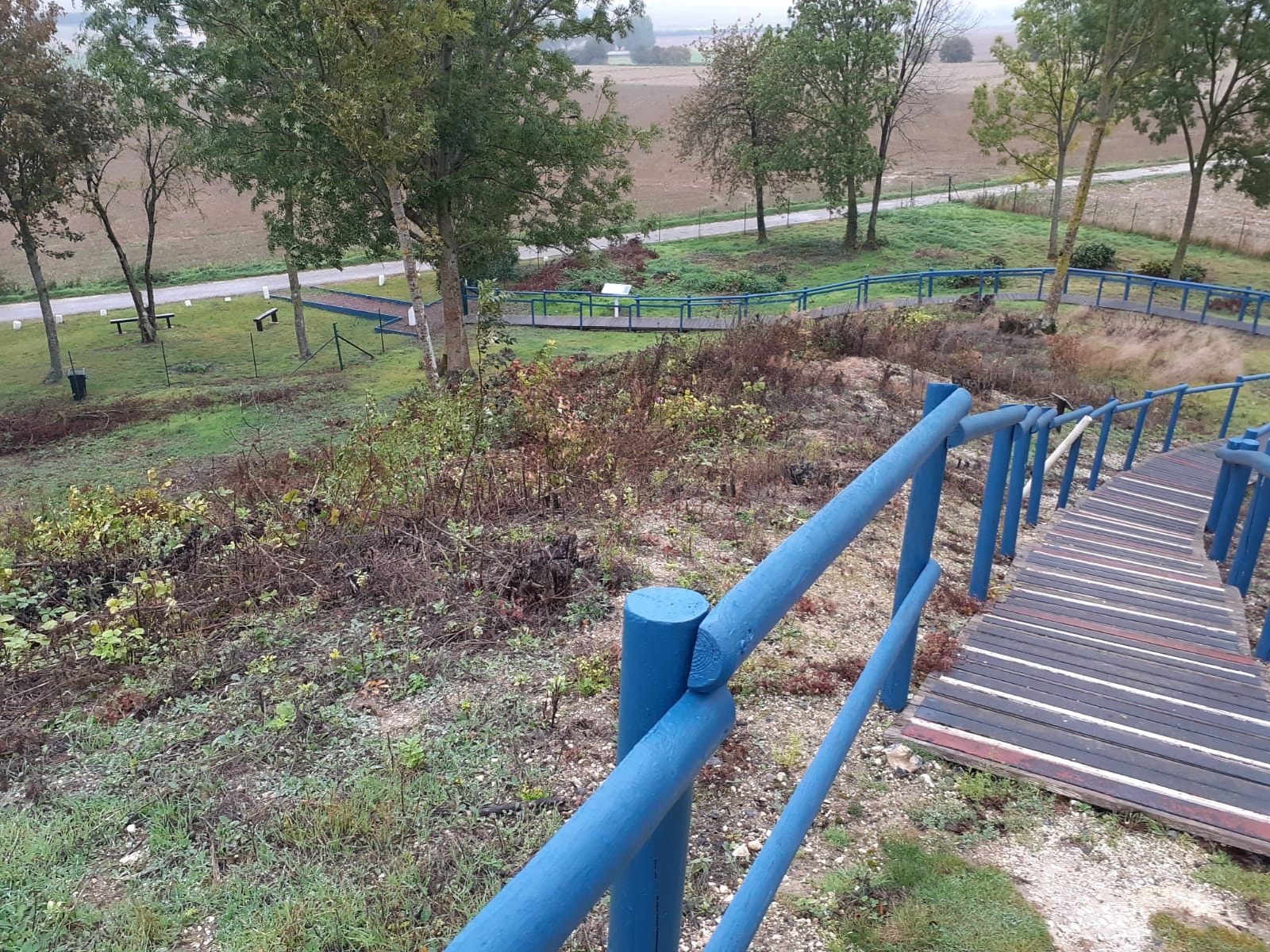 The top sections of the pathway shown here are undergoing changes to make them more accessible.